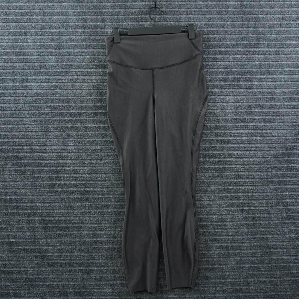 Lululemon Ribbed High Rise Leggings Womens 6 Charcoal Grey Athletic Yoga Tights